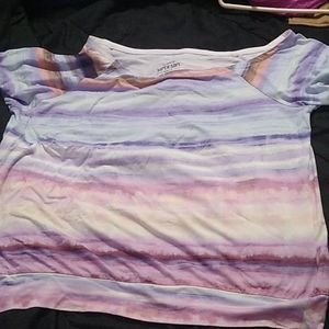 Torrid off the shoulder Multicolor Super Soft Shirt NWOT!!